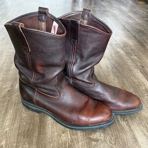 Red Wing 1132 Supersole Mens Leather Work Soft Toe Pull On Motorcycle Boots 15D
